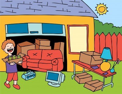 garage sale - de-clutter, organize and prepare to tranform your garage