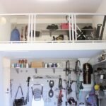 1 car garage, central Toronto - attic mezzanine overhead storage for 1.5 storey garage