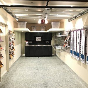 avenue decor centre 17035 yonge street newmarket ontario nuvo garage cabinets slatwall overhead storage platform polyaspartic flooring garage door