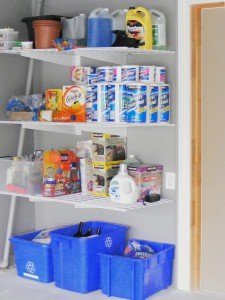 garage storage - household supplies, shelving, door, house, finished garage walls