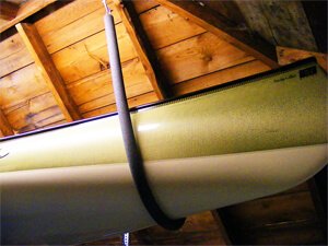 overhead storage - bulky gear - canoe sling