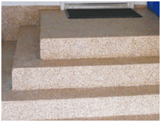 polyaspartic flooring over stairs