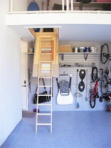 retractable attic ladder garage mezzanine