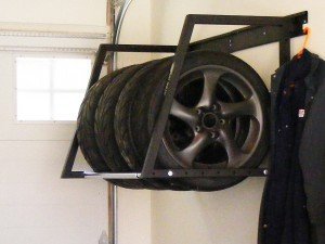 tire storage solutions - wall-mounted tire rack